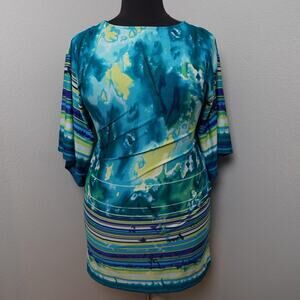 Beige by ECI Abstract Print Tunic Dress Large